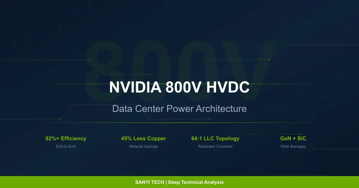 NVIDIA 800V HVDC data center power architecture diagram